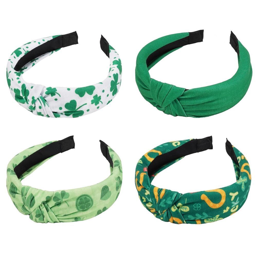 3264 St. Patrick's Day Headband Irish Shamrock Green Hair Bands Accessories